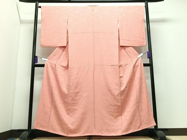 平和屋着物■上質な色無地　紅梅色　正絹　逸品　CABI7163xe
