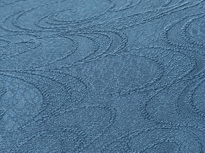 平和屋着物■上質な色無地　流水地紋　紺青色　正絹　逸品　未使用　CABI7165xe
