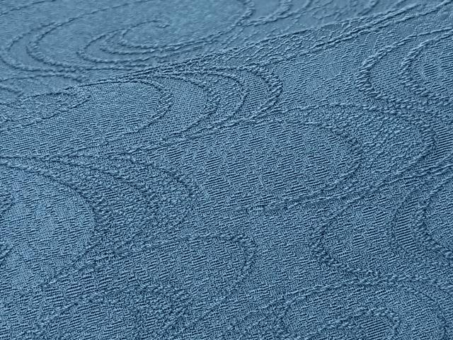 平和屋着物■上質な色無地　流水地紋　紺青色　正絹　逸品　未使用　CABI7165xe