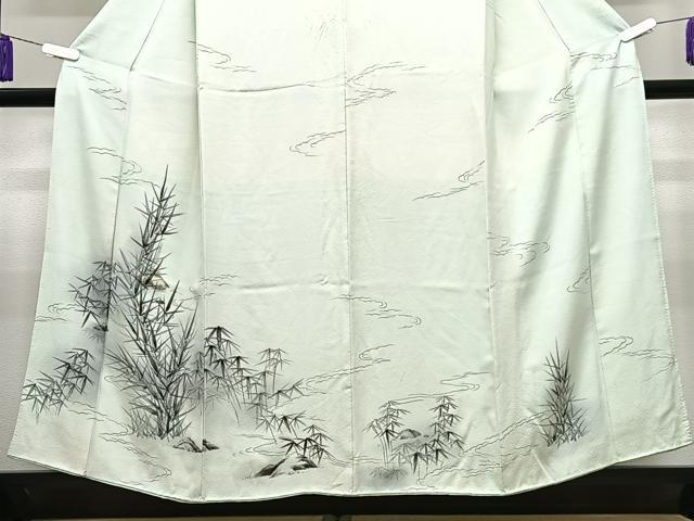 平和屋着物■訪問着　手描き　笹竹文　暈し染め　正絹　逸品　CABI7166xe