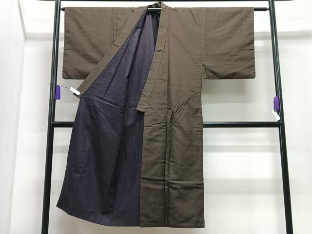平和屋着物■男性　紬　縞　正絹　逸品　CABI7167xe
