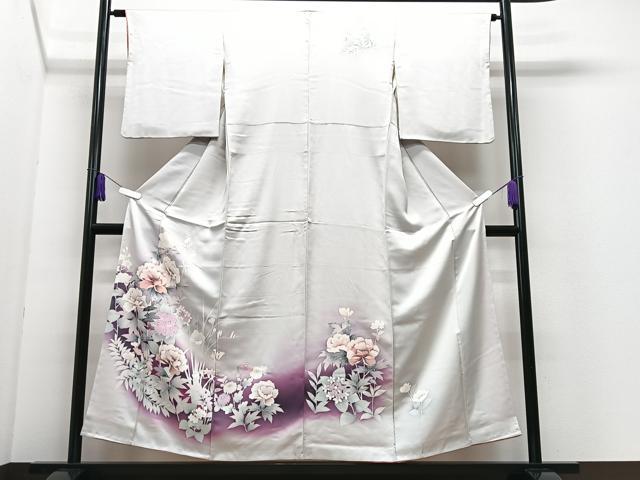 平和屋着物■訪問着　草花文　暈し染め　正絹　逸品　CABI7168xe
