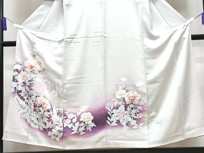 平和屋着物■訪問着　草花文　暈し染め　正絹　逸品　CABI7168xe