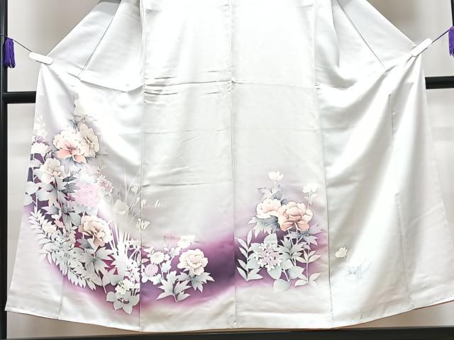 平和屋着物■訪問着　草花文　暈し染め　正絹　逸品　CABI7168xe