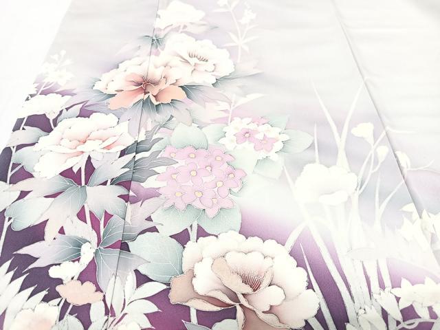 平和屋着物■訪問着　草花文　暈し染め　正絹　逸品　CABI7168xe