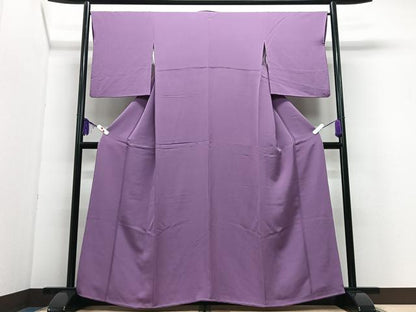 平和屋着物■上質な色無地　二藍色　正絹　逸品　CABI7170xe