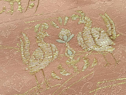 平和屋着物■訪問着　竹屋町刺繍　花鳥文　金彩　仮絵羽　逸品　未使用　CABI7171xe