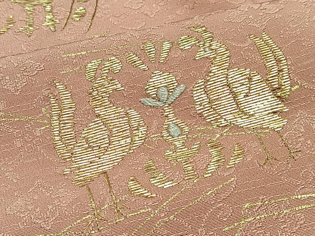 平和屋着物■訪問着　竹屋町刺繍　花鳥文　金彩　仮絵羽　逸品　未使用　CABI7171xe