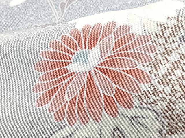 平和屋着物●訪問着　草花文　暈し染め　正絹　逸品　CABI7177xe