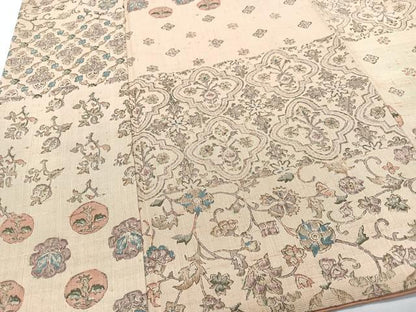 平和屋着物■上質な紬　花唐草文　正絹　逸品　CABI7178xe