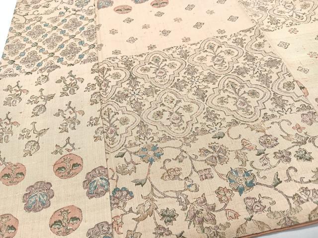 平和屋着物■上質な紬　花唐草文　正絹　逸品　CABI7178xe