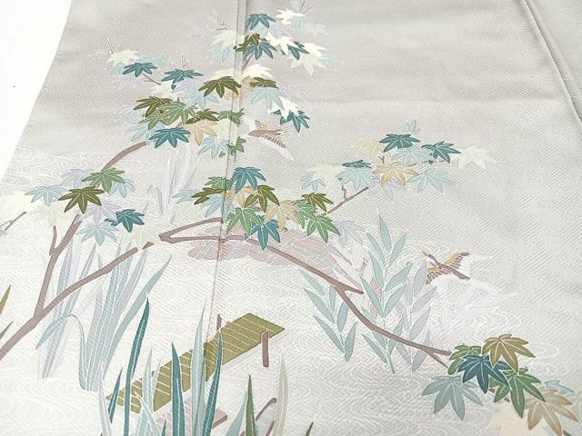 平和屋着物■訪問着　楓文　暈し染め　正絹　逸品　CABI7181xe