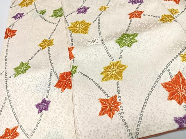 平和屋着物■上質な小紋　楓文　正絹　逸品　CABI7182xe