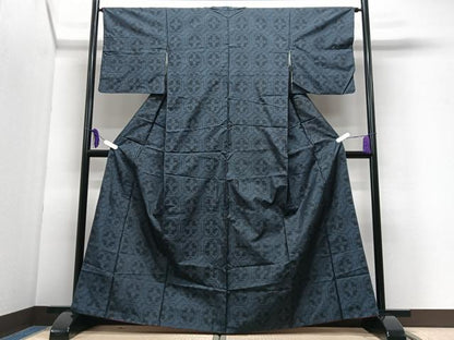 平和屋着物■本場大島紬　亀甲花文　正絹　逸品　CABI7189xe