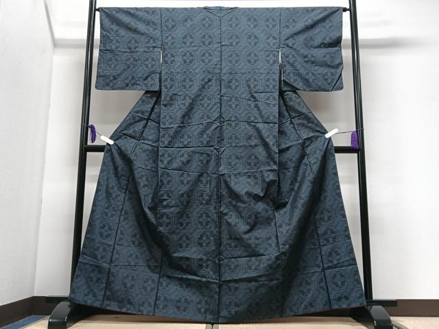 平和屋着物■本場大島紬　亀甲花文　正絹　逸品　CABI7189xe