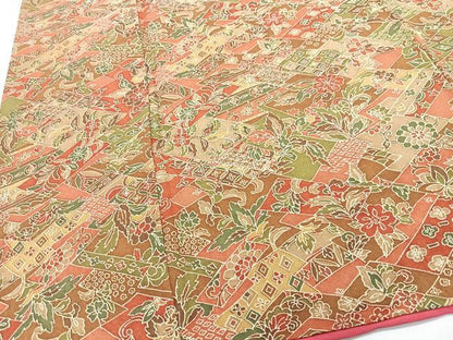 平和屋着物■上質な小紋　草花文　正絹　逸品　CABI7193xe