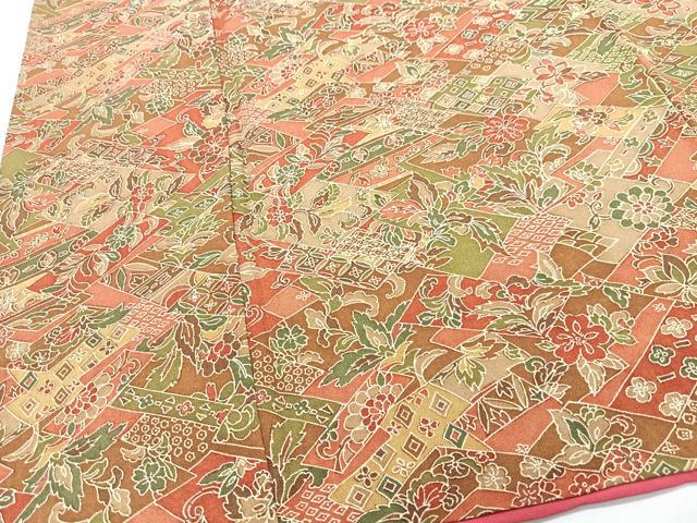 平和屋着物■上質な小紋　草花文　正絹　逸品　CABI7193xe