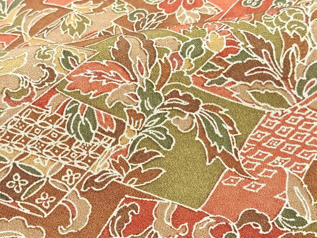 平和屋着物■上質な小紋　草花文　正絹　逸品　CABI7193xe