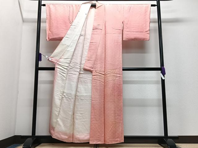 平和屋着物■上質な小紋　青海波地紋　暈し染め　正絹　逸品　CABI7198xe