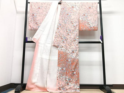 平和屋着物■訪問着　松竹梅　鬼しぼ縮緬　暈し染め　正絹　逸品　CABI7199xe