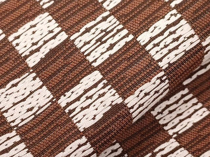 平和屋着物●両面　全通柄袋帯　格子柄　正絹　逸品　CABI7204dy