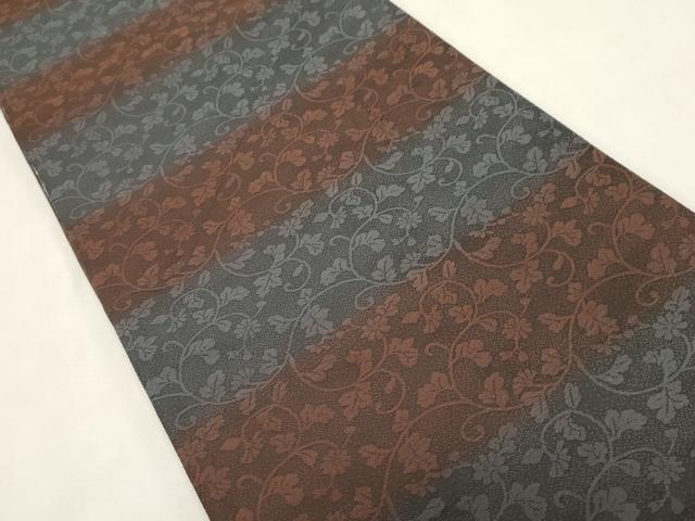平和屋着物●両面　全通柄袋帯　格子柄　正絹　逸品　CABI7204dy