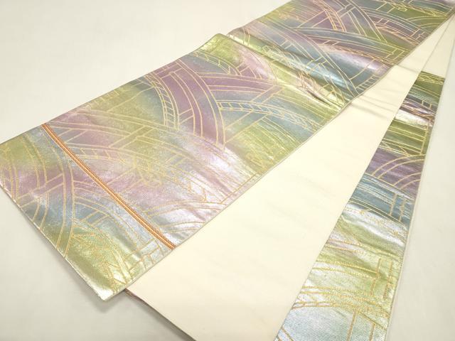 平和屋着物●龍村美術織物　たつむら　六通柄　本袋帯　光耀反橋文　金糸　正絹　逸品　CABI7205dy