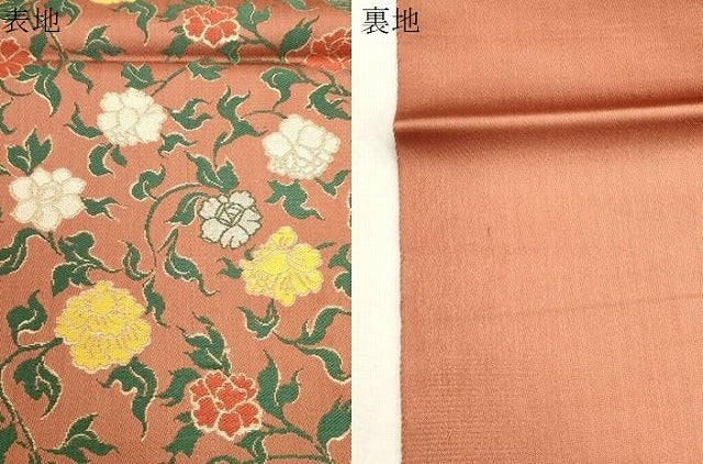 平和屋着物●アンティーク　大正ロマン　六通柄　本袋帯　草花文　金糸　鈴乃屋扱い　正絹　逸品　CABI7207dy