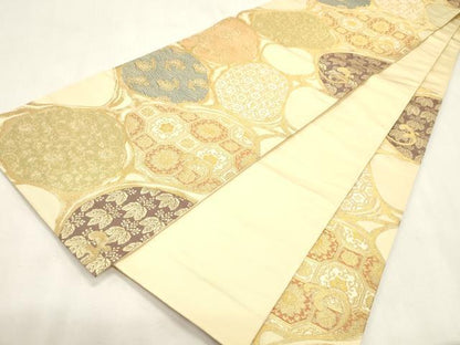 平和屋着物●六通柄　本袋帯　篠粋　名物裂　金糸　正絹　逸品　CABI7210dy
