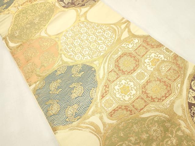 平和屋着物●六通柄　本袋帯　篠粋　名物裂　金糸　正絹　逸品　CABI7210dy