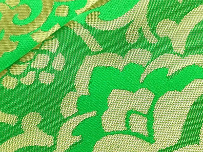 平和屋着物●西陣　川島織物　六通柄　本袋帯　花鳥文　金糸　正絹　逸品　CABI7217dy