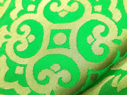 平和屋着物●西陣　川島織物　六通柄　本袋帯　花鳥文　金糸　正絹　逸品　CABI7217dy