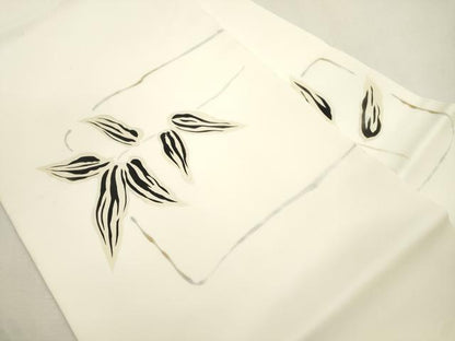 平和屋着物●塩瀬　九寸名古屋帯　草木文　金彩　正絹　逸品　CABI7226dy