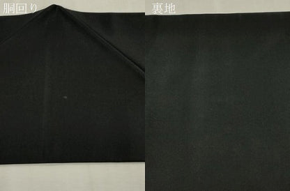 平和屋着物●九寸名古屋帯　鹿の子文　黒地　銀糸　正絹　逸品　CABI7228dy