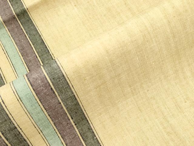 平和屋着物●九寸名古屋帯　紬地　縞　正絹　逸品　CABI7234dy