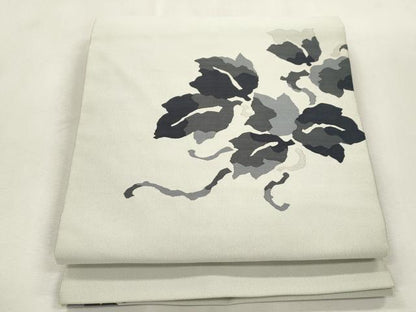平和屋着物●爪掻き本綴れ　八寸名古屋帯　蔦の葉文　正絹　逸品　CABI7235dy