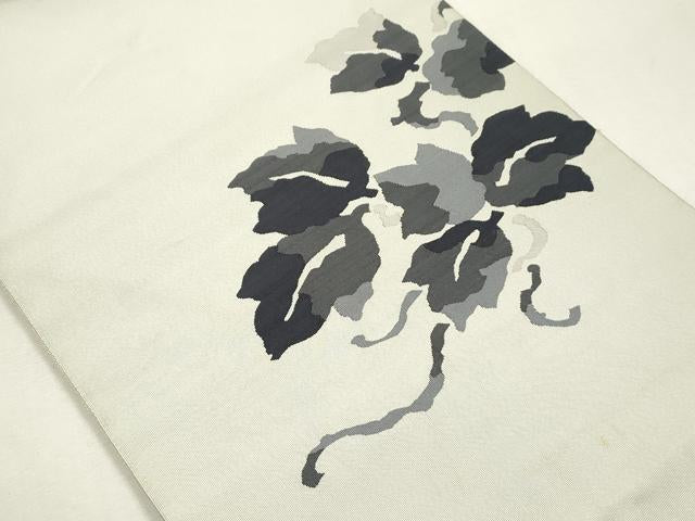 平和屋着物●爪掻き本綴れ　八寸名古屋帯　蔦の葉文　正絹　逸品　CABI7235dy