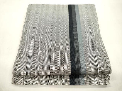 平和屋着物●本場筑前博多織　八寸名古屋帯　縞　正絹　逸品　CABI7236dy