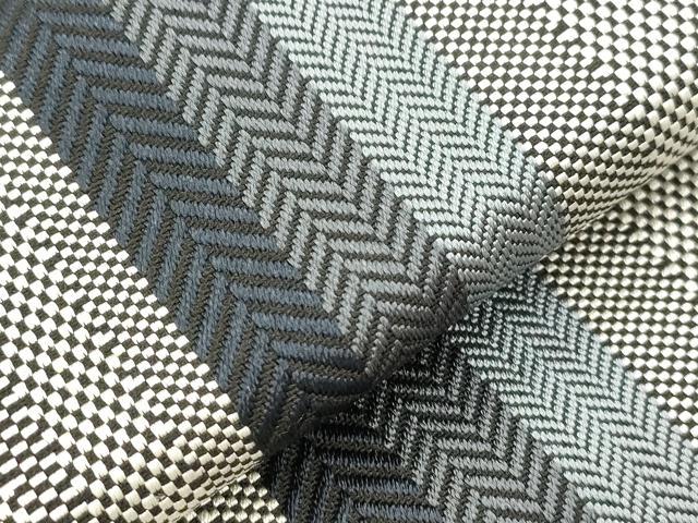 平和屋着物●本場筑前博多織　八寸名古屋帯　縞　正絹　逸品　CABI7236dy