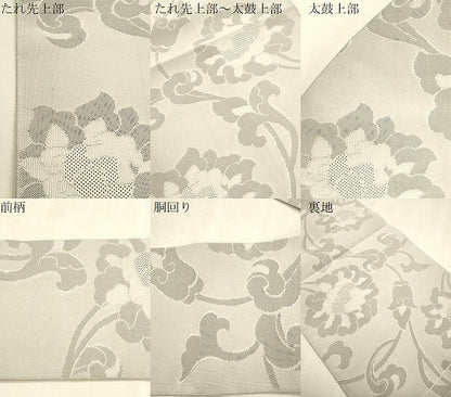 平和屋着物●綴れ　八寸名古屋帯　更紗文　名古屋仕立て　正絹　逸品　CABI7244dy