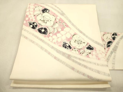 平和屋着物●染色作家　小倉淳史　塩瀬　九寸名古屋帯　辻が花　絞り　正絹　逸品　CABI7248dy