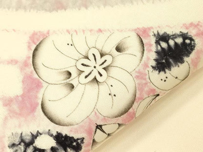 平和屋着物●染色作家　小倉淳史　塩瀬　九寸名古屋帯　辻が花　絞り　正絹　逸品　CABI7248dy