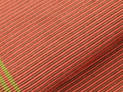 平和屋着物●沖縄県伝統工芸品　八重山ミンサー　手織り　八寸名古屋帯　幾何学間道　綿　逸品　CABI7252dy