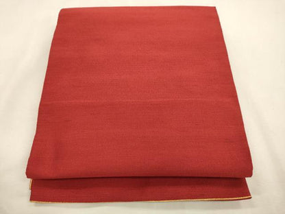 平和屋着物●爪掻本綴作家　伊達静　八寸名古屋帯　赤丹色　正絹　逸品　CABI7260dy