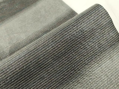 平和屋着物●六通柄袋帯　紙布　横段文　正絹　逸品　CABI7270dy