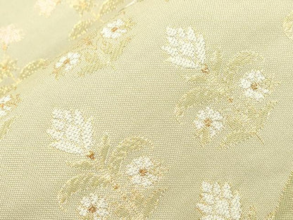 平和屋着物●六通柄袋帯　唐織　切嵌花文　金糸　正絹　逸品　CABI7271dy