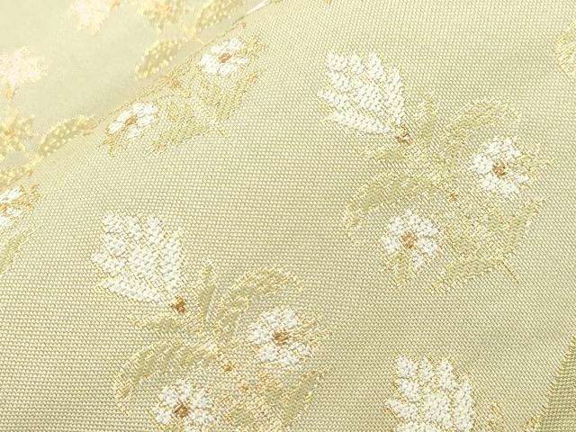 平和屋着物●六通柄袋帯　唐織　切嵌花文　金糸　正絹　逸品　CABI7271dy