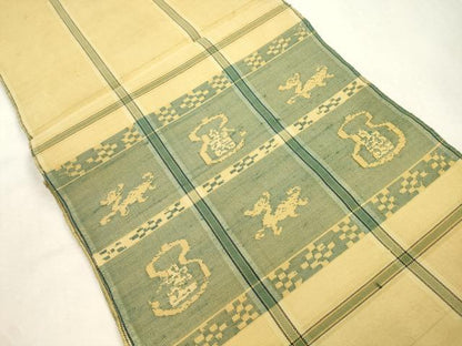 平和屋着物●六通柄　本袋帯　龍村平蔵柄　甲比丹仙瓢　正絹　逸品　CABI7283dy