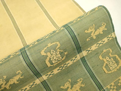 平和屋着物●六通柄　本袋帯　龍村平蔵柄　甲比丹仙瓢　正絹　逸品　CABI7283dy