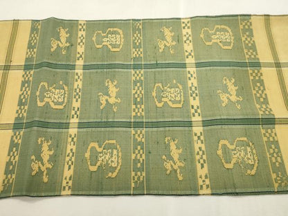 平和屋着物●六通柄　本袋帯　龍村平蔵柄　甲比丹仙瓢　正絹　逸品　CABI7283dy